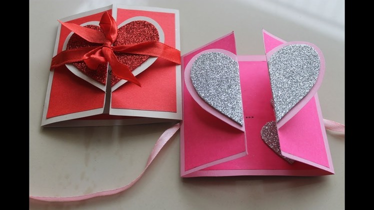 DIY Heart Greeting Card. Handmade Card Tutorial