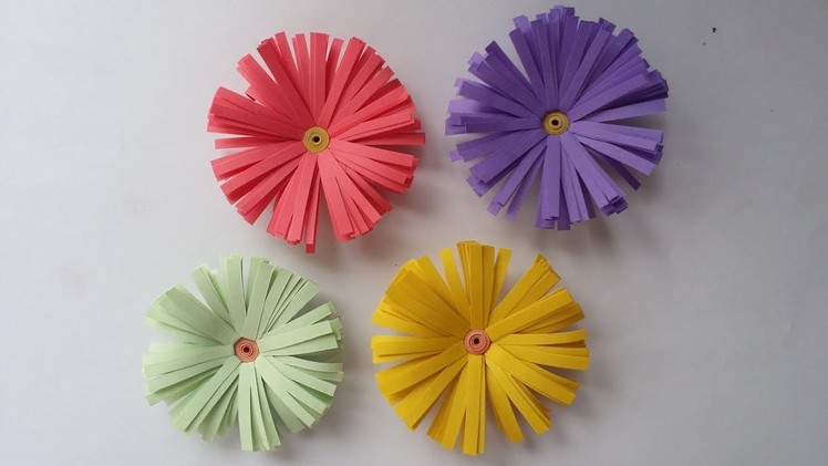DIY: How to Make Beautiful Daisy  flower with Colour  Paper!!! Small Flower. . 