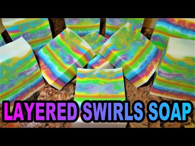 DIY HOW TO MAKE LAYERED SWIRLS WITH MELT AND POUR SOAP