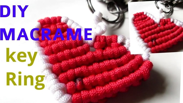 DIY_Macrame heart shape key ring _EASY TO MAKE. full tutorial in hindi