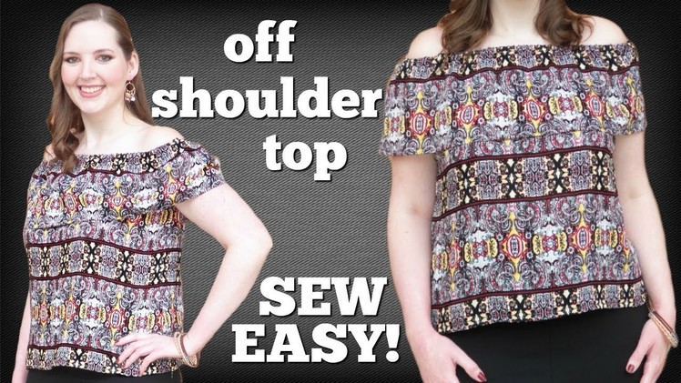 DIY Off Shoulder Top Sewing Tutorial | How to Sew a Ruffle Top Easy