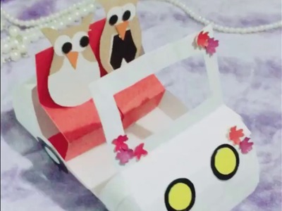 Diy paper wedding car tutorial.
