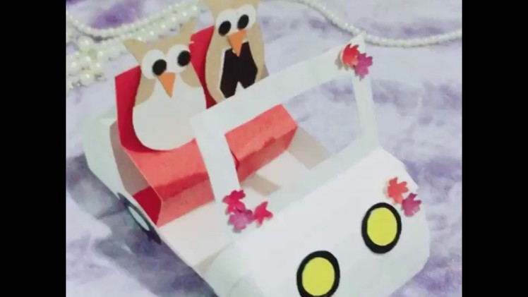 Diy paper wedding car tutorial.