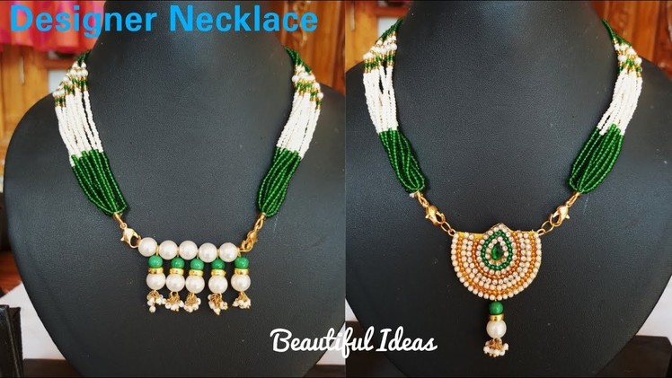 DIY.Pearl Designer Necklace.Making Pearl Designer Pendent.Paper Jewellery.Beautiful Ideas.tutorials