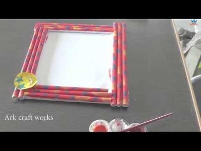 DIY Photo Frames Decor & Coloring Video| Handmade Simple Craft Works W. Folding A4 Size Papers Craft