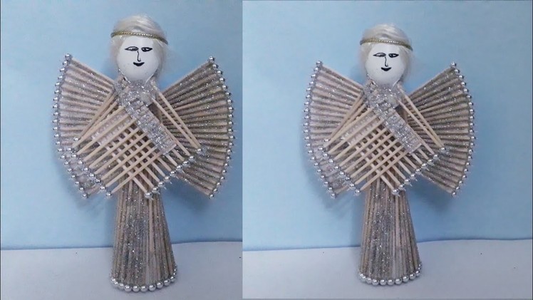 DIY Recycling Art and Craft :How To Make Toothpick Angel