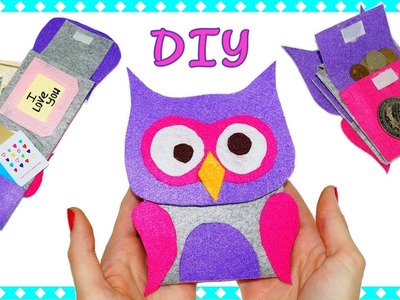 Easy DIY crafts | How To Make A Owl Wallet | DIY Owl Wallet | No sew tutorial