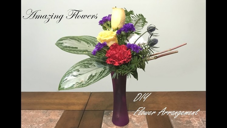Easy DIY Fresh Flower Arrangement tutorial l Amazing Flowers