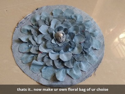 Flower making for ur jean bag.pillow*