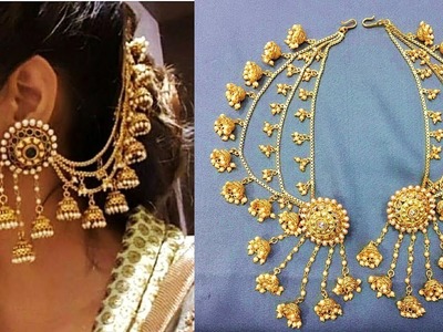 Gorgeous Bahubali Side Jhumka Chain Earring Design