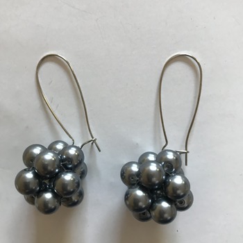 Grey Bead Earrings