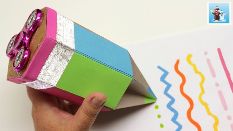 Handmade Fidget Spinner Pencil Holder from Cardboard | Art and Craft Ideas