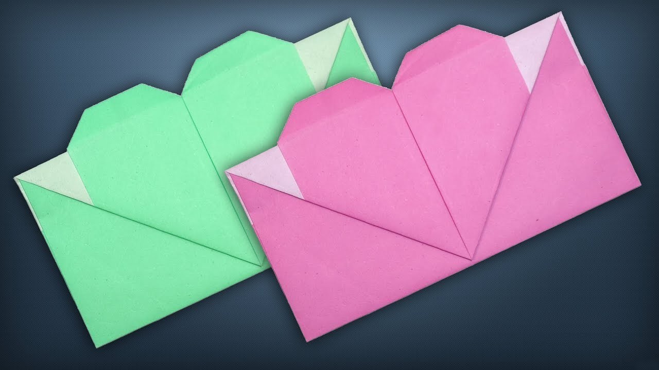 Heart Envelope Making - DIY Paper Envelope With Heart [Origami Tutorial