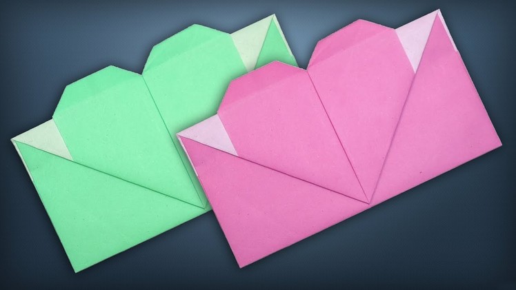 Heart Envelope Making - DIY Paper Envelope With Heart [Origami Tutorial] For Valentine's Day