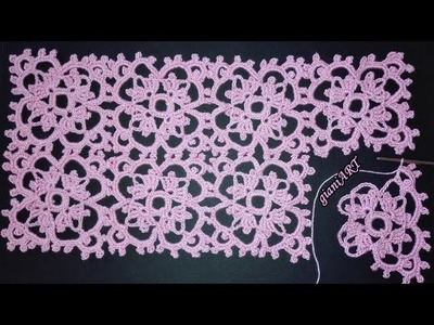 How ATTACH Lace Square Motif.Crochet #2