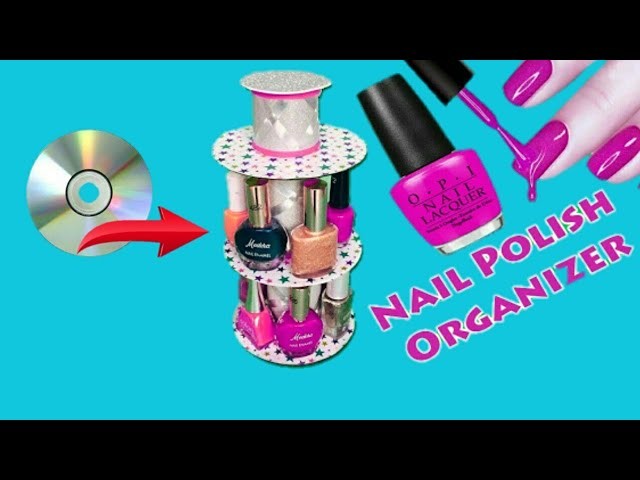 How can reuse old CD:RECYCLE OLD FEVICOL BOTTLE-NAILPAINT ORGANISER