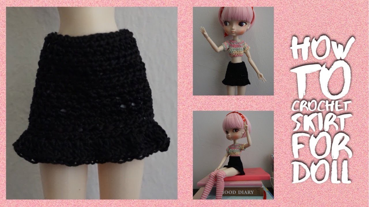 How To Crochet Easy Skirt For Doll ????