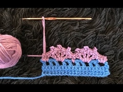 How to Crochet the Edge. Border. Trim Stitch Pattern #660│by ThePatternFamily
