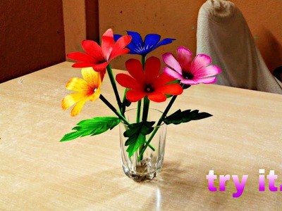 How To Make A Paper Flower for Vase - DIY Simple Paper Craft