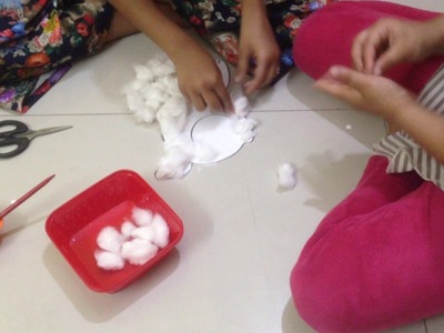 How to make a rabbit,rabbit with cotton,craft with cotton