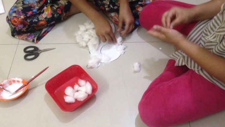 How to make a rabbit,rabbit with cotton,craft with cotton