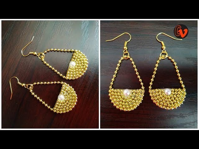 How To Make Designer Earrings. How To Make Handmade Earrings. Jewellery Making at home.DIY