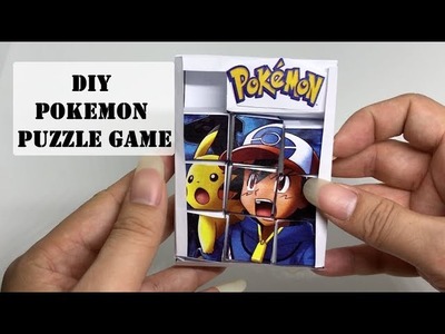 How to make DIY Pokemon Paper Craft Puzzle Game