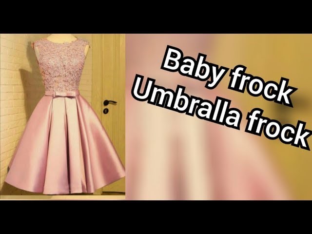 How to make umbrella frock  stylish frock  net  balloon frock  easy cutting stap by stap
