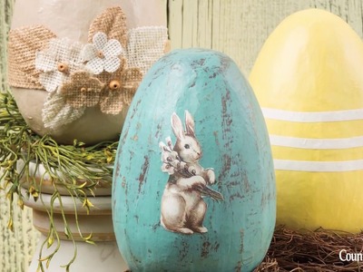 How to Paint and Decorate Papier-Mache Eggs for Easter Decor - A Country Sampler DIY Video