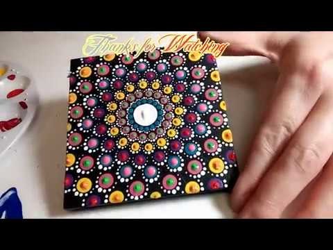 How To Paint Dot Mandalas #26 Fun Colors Mini Canvas