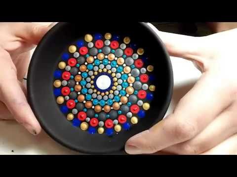 How To Paint Dot Mandalas Super Cute Jewelry Dish FULL TUTORIAL