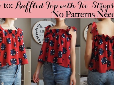How to: Ruffled tie straps top