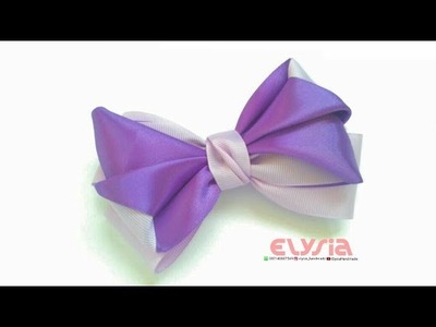 Kanzashi Hair Bow - Ribbon Bow | DIY by Elysia Handmade