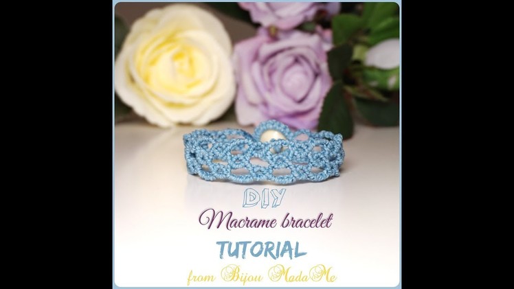 Macrame bracelet tutorial. DIY macrame jewelry & crafts. How to make vintage style macrame bracelet.