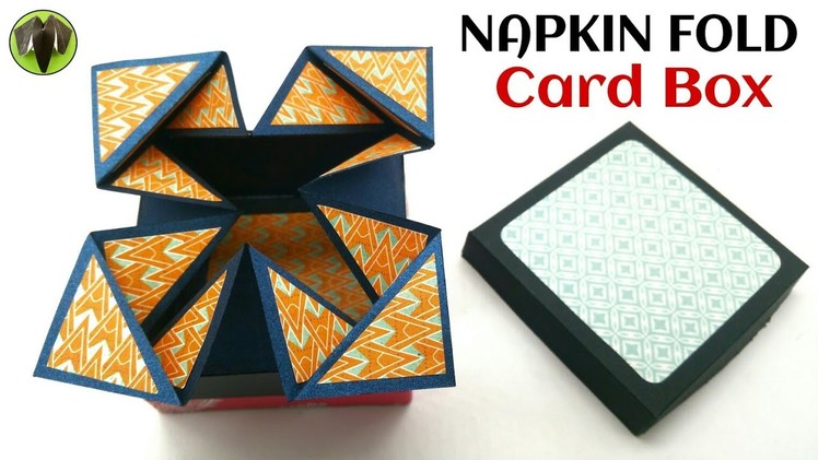 Napkin fold Card box - DIY Tutorial - 885