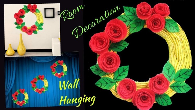 Newspaper Wall hanging||Wall Decoration idea||Art & Craft with Waste material. 