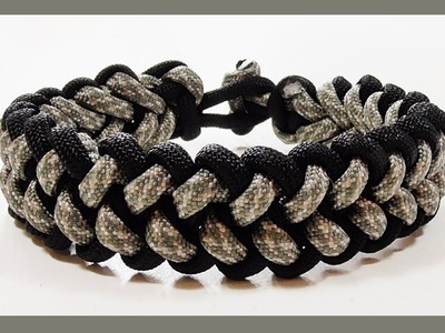 Paracord Bracelet: "Orca Jawbone" Bracelet Design Without Buckle