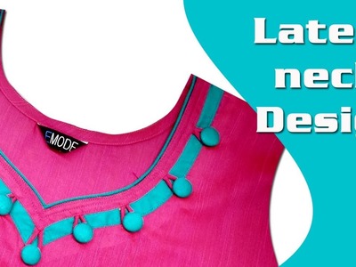 Piping neck design ,Latest double neck stitching tips, very easy  DIY Hindi Tutorial