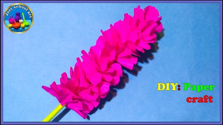Room decor paper flower craft. DIY paper craft. ताव पेपर से सुन्दर सा फूल बनाईए।