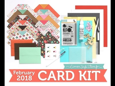 Simon Says Stamp February 2018 Card Kit Unboxing! | A Colorful Crafty Life