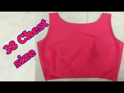 Single taks boat neck,sleeveless blouse cutting and stitching in Hindi |DIY|