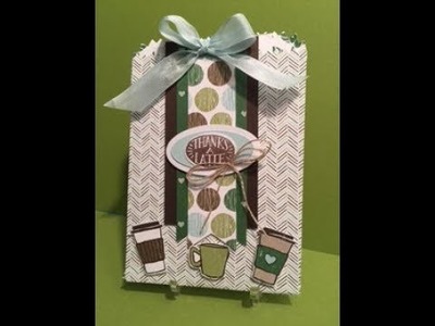 STAMPIN' UP COFFEE CAFE MINI TREAT BAG GIFT CARD HOLDER