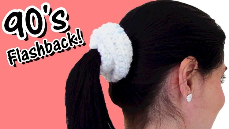 Very Easy Crochet Hair Scrunchie - 90's Flashback!
