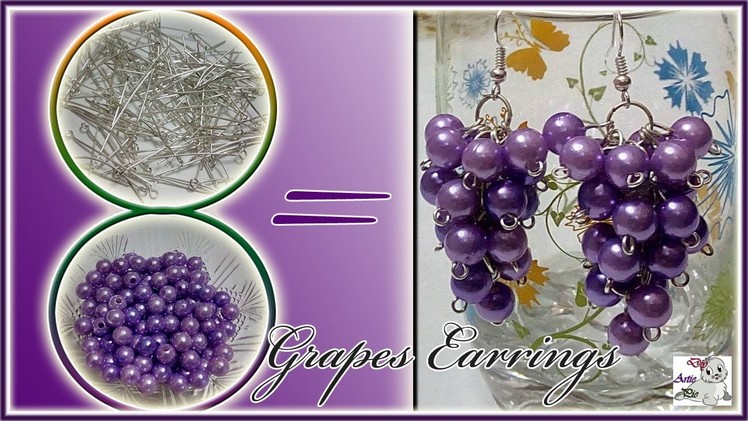 #117 How to Make Pearl  Beaded Grapes like Earring || Diy || Jewellery Making