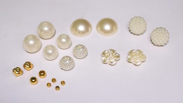 5 Beautiful Designer Pearl Earrings Making At Home | DIY | Hand Made Pearl Jewelry | uppunutihome