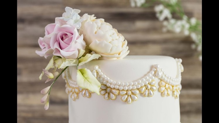 Art Deco Jewels & Pearls Mould - Karen Davies Sugarcraft - Cake Decorating - How To - Tutorial
