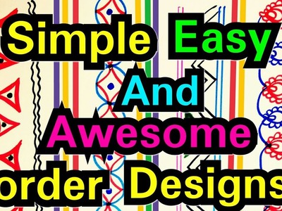 Awesome Design | How to Draw Simple Border Design | Quick And Easy | Project Border Design | Frames