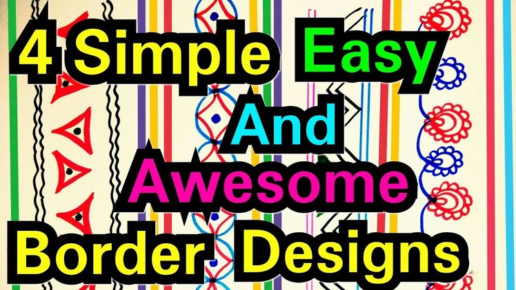 Awesome Design | How to Draw Simple Border Design | Quick And Easy | Project Border Design | Frames