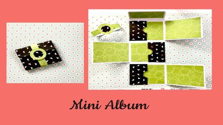 Cute Mini Album. pocket album  made from one sheet paper