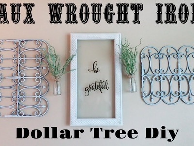 DIY Dollar Tree Faux Wrought Iron Wall Decor